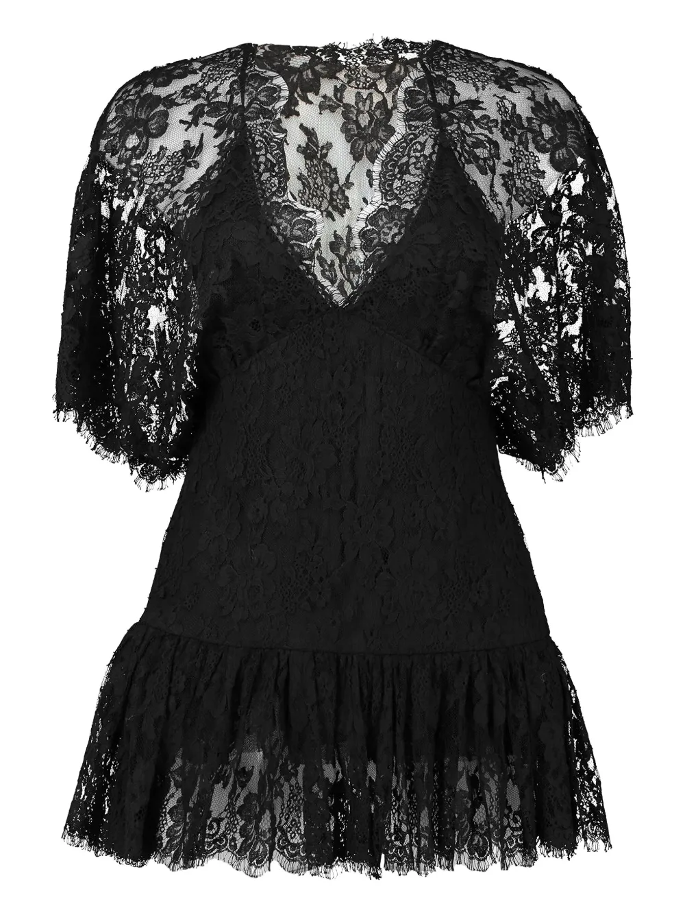 Chloé Ruffled Lace Blouse In Black