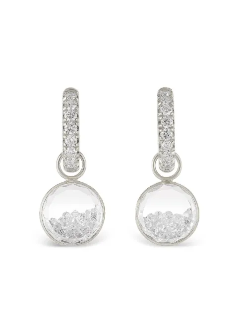 Moritz Glik 18K white gold Shaker Hugger diamond earrings