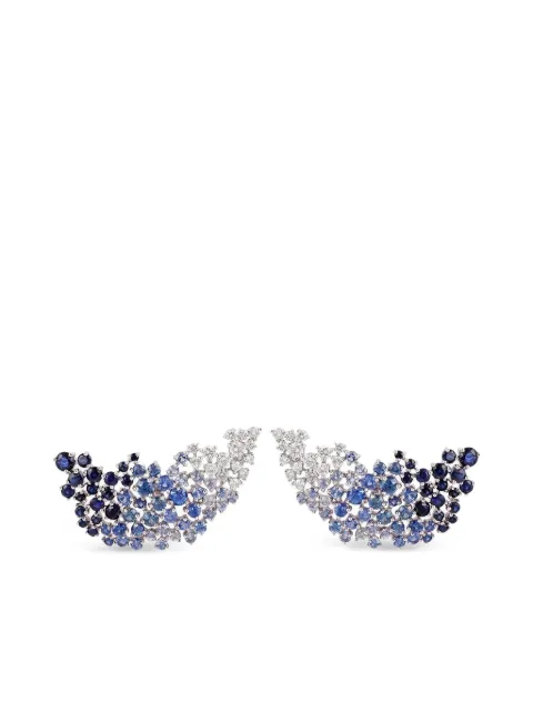 Ananya 18K white gold sapphire ombre earrings