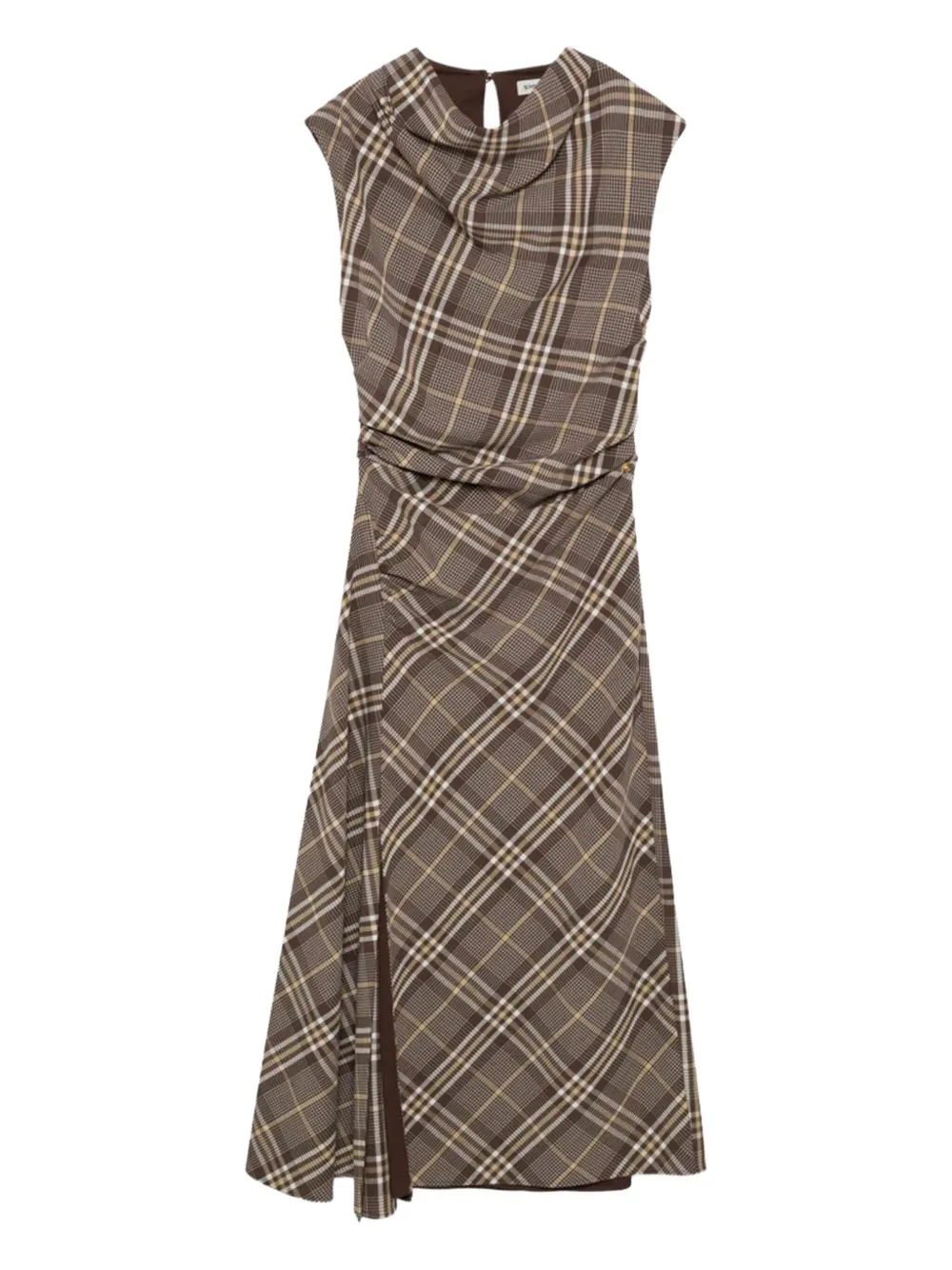 Simkhai Burke plaid-pattern dress | Brown | Image 1