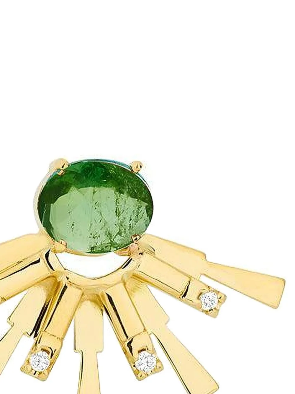 Carol Kauffmann 18k Yellow Gold Valentim Tourmaline And Diamond Earrings In Multi