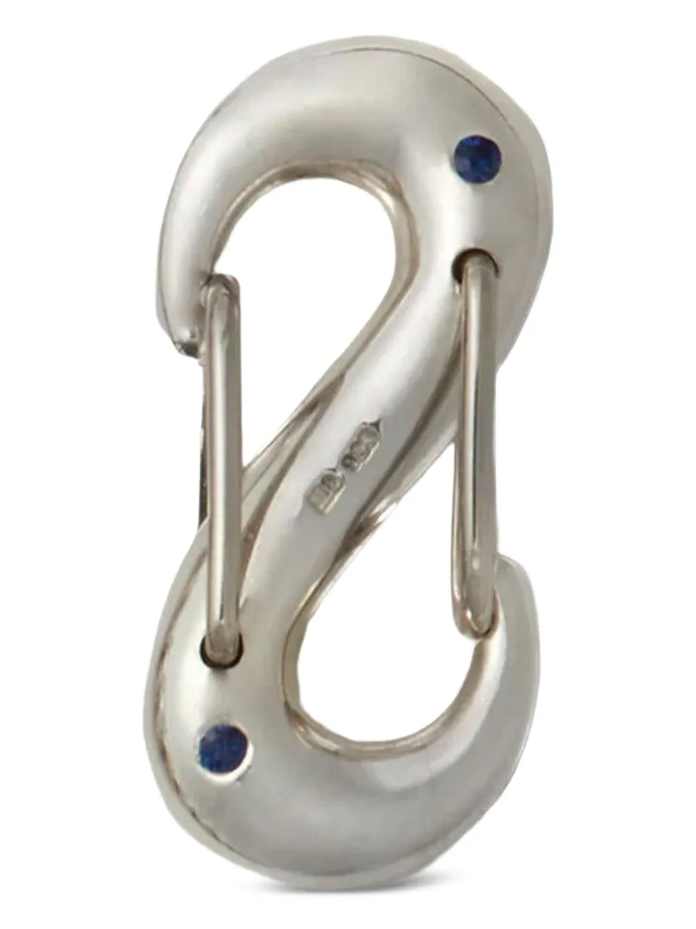 Marla Aaron pendentif Pushmipullyu Lock en argent serti de saphirs bleus | argent | Image 1