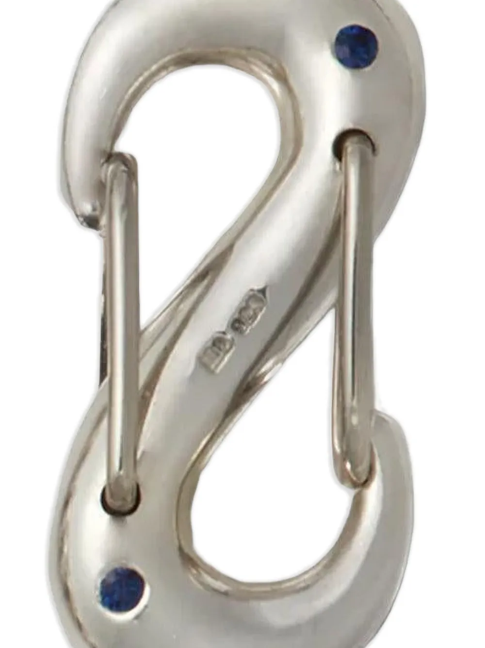 Marla Aaron pendentif Pushmipullyu Lock en argent serti de saphirs bleus | Image 2