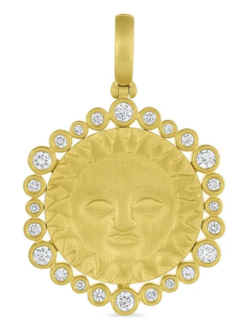 Leigh Maxwell 18K yellow gold Sun Halo diamond pendant