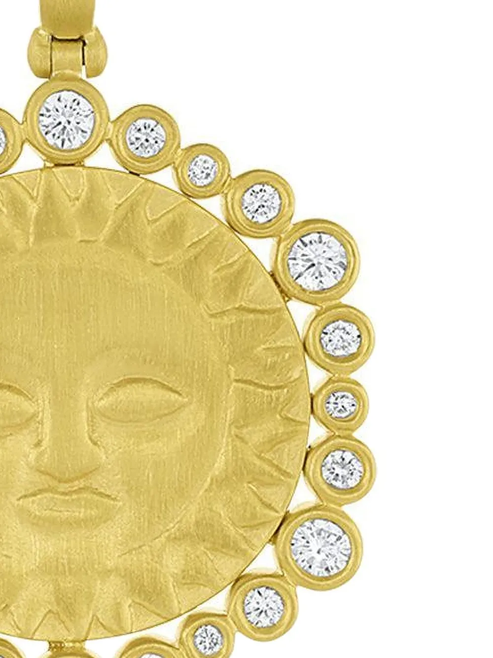 Leigh Maxwell 18k Yellow Gold Sun Halo Diamond Pendant In Gold