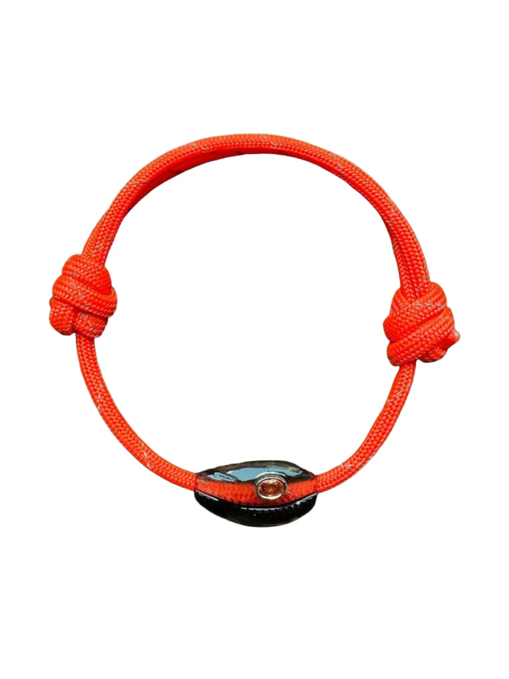 Dezso Onyx Sillimanite Classic Cowrie Bracelet In Orange