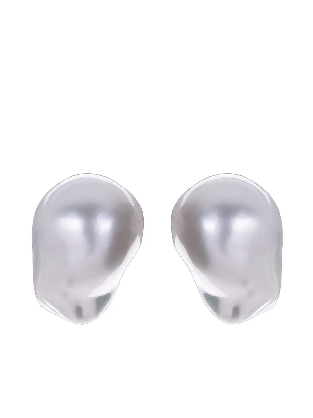 Baggins Orecchini a bottone South Sea in oro bianco 14 carati con perle