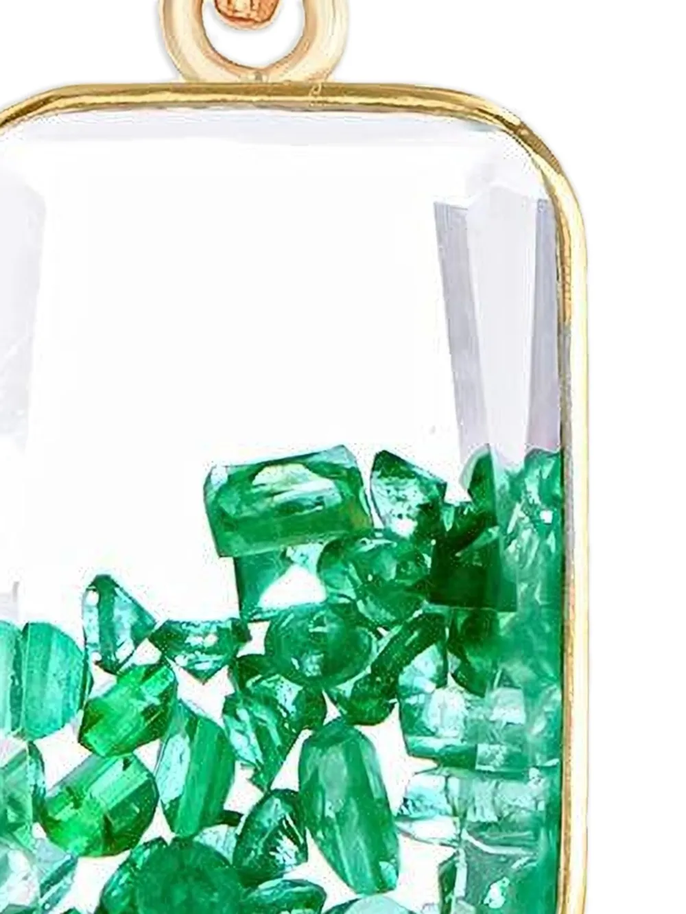 Moritz Glik 18kt Gelbgoldhalskette mit Smaragd und Saphir | Image 2