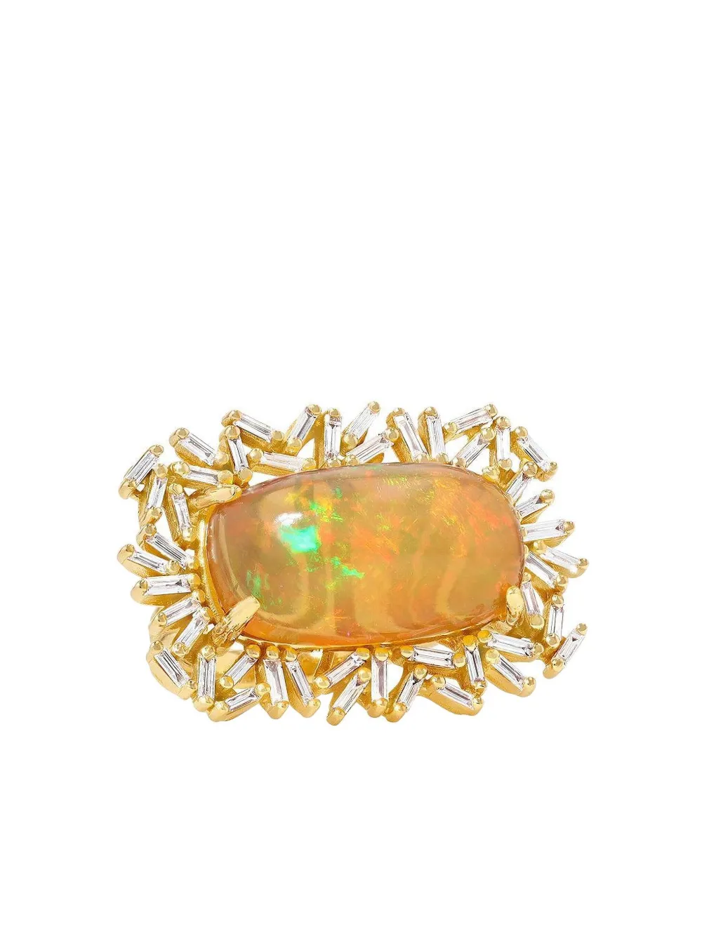 Suzanne Kalan Anello in oro rosa 18 carati con diamanti e opale