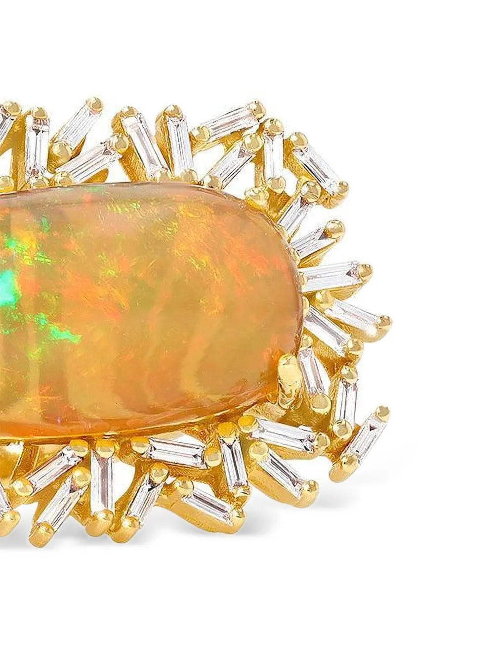 18k Rose Gold Diamond And Opal Ring