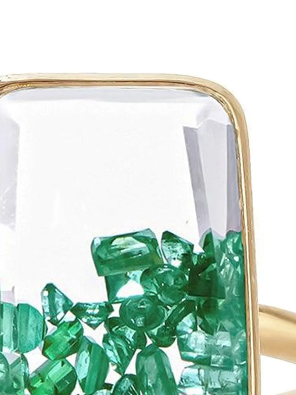 Moritz Glik 18kt Gelbgoldring mit Smaragd und Saphir | Image 2