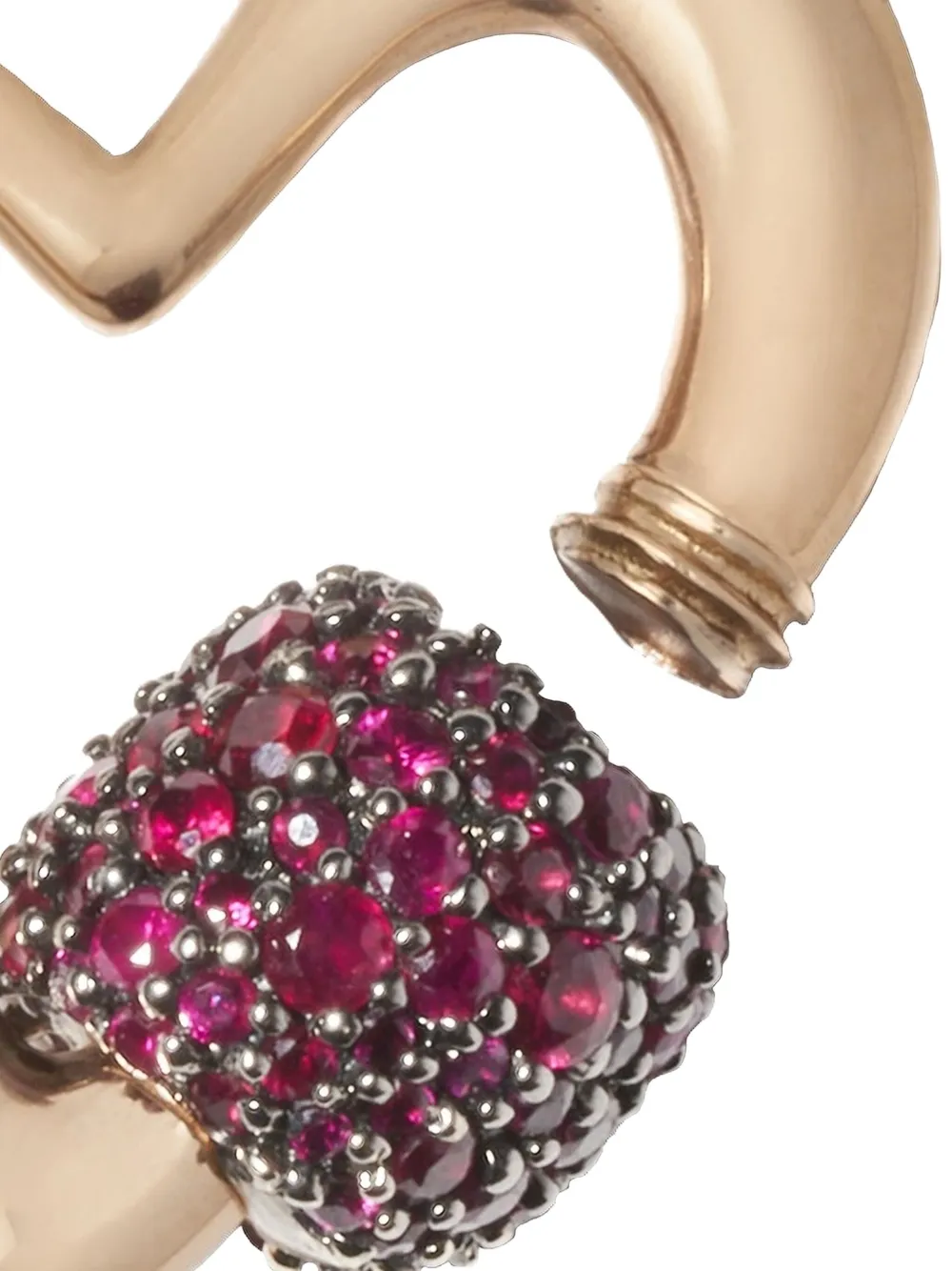 Marla Aaron 18K yellow gold Free Form Heart ruby charm | Image 2