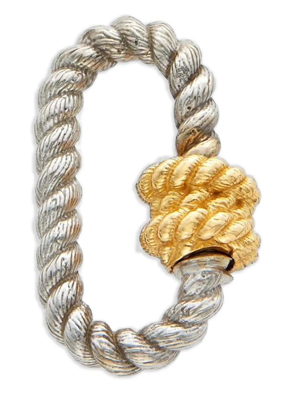 Marla Aaron 14K yellow and white gold Twisted Locked pendant | Silver | Image 1