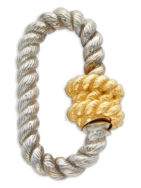 Marla Aaron 14K yellow and white gold Twisted Locked pendant