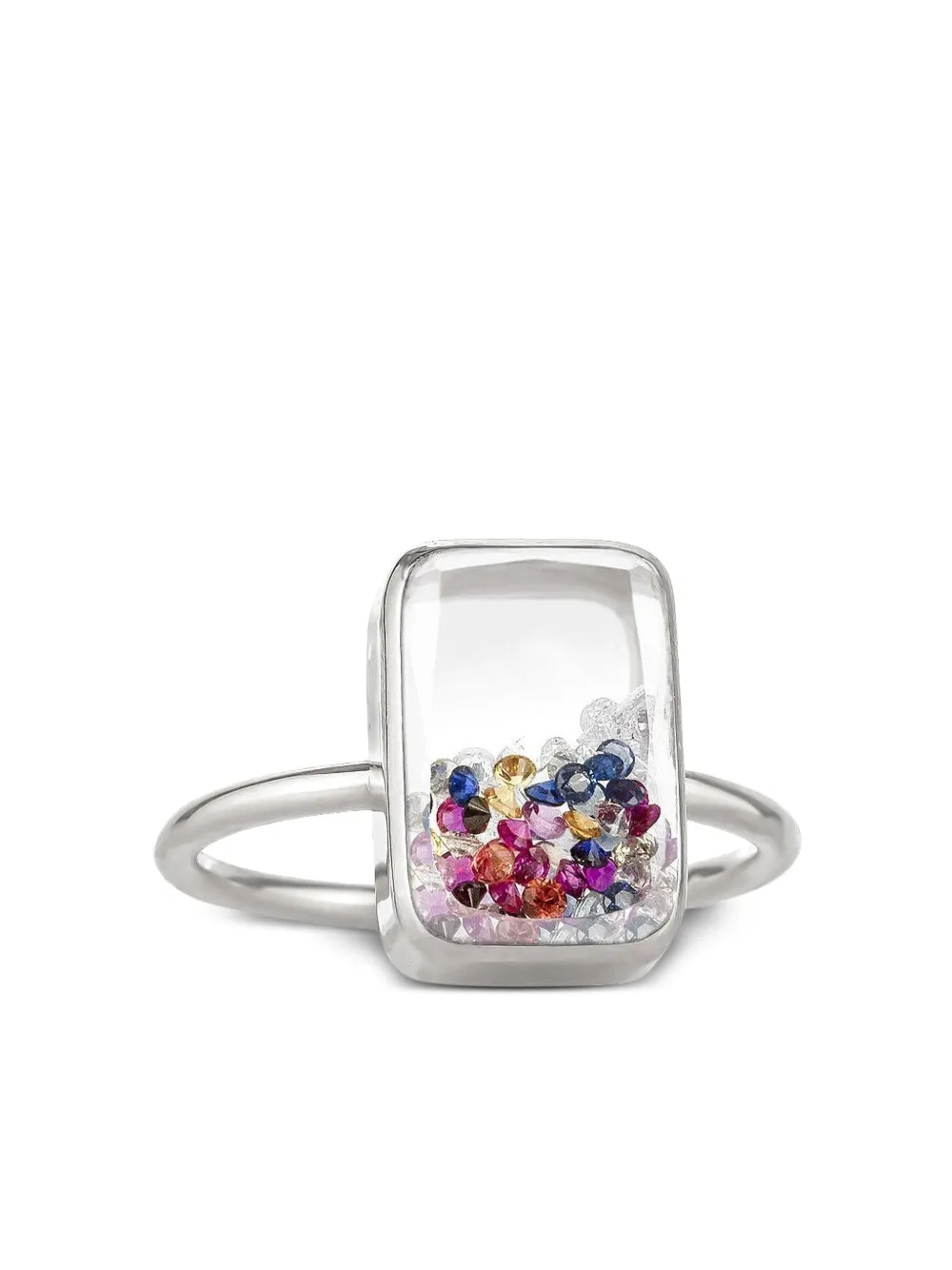 Moritz Glik anillo Confetti en oro blanco de 18kt con gemas | plateado | Image 1