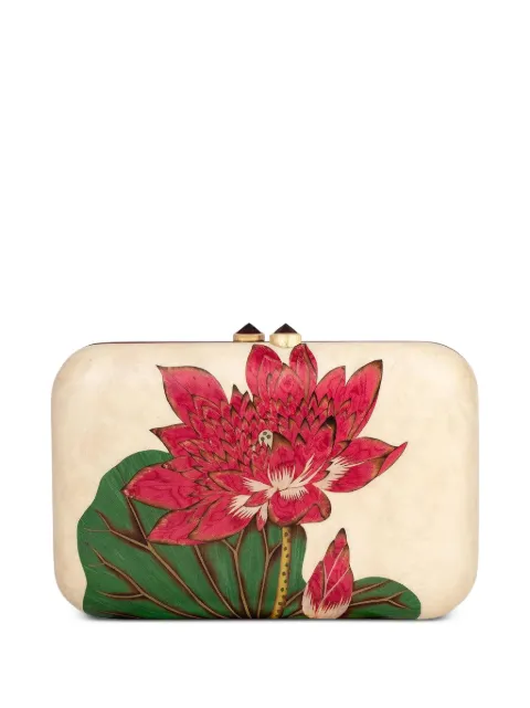 SILVIA FURMANOVICH Marquetry Lotus Flower clutch bag 