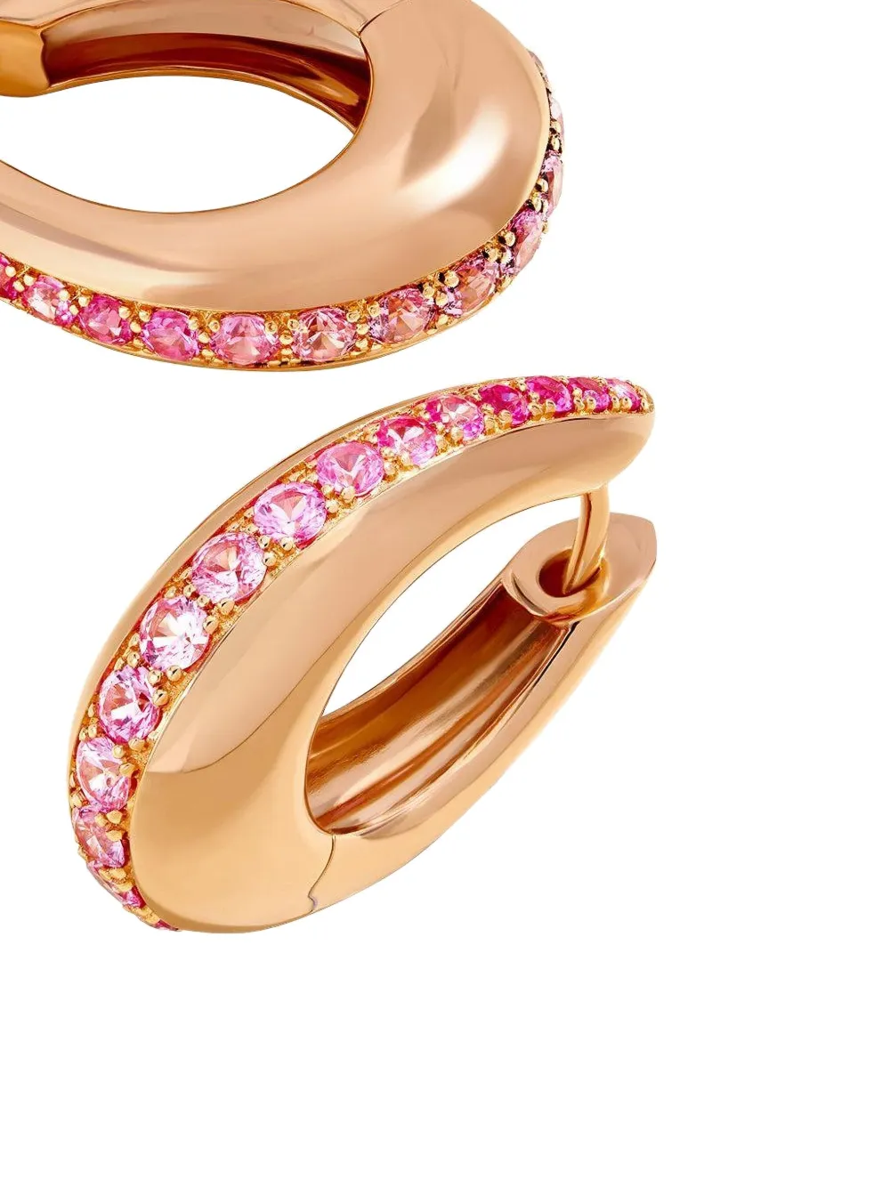 Ananya 18k Gold Icon Pink Sapphire Hoop Earrings In Gold