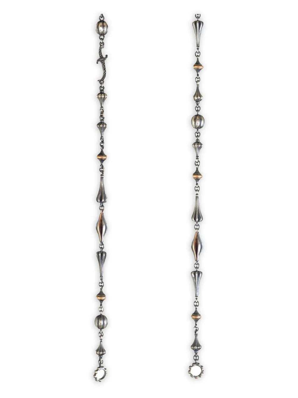 Sevan Biçakçi Sterling Silver Open Dagge Diamond Necklace In Brown