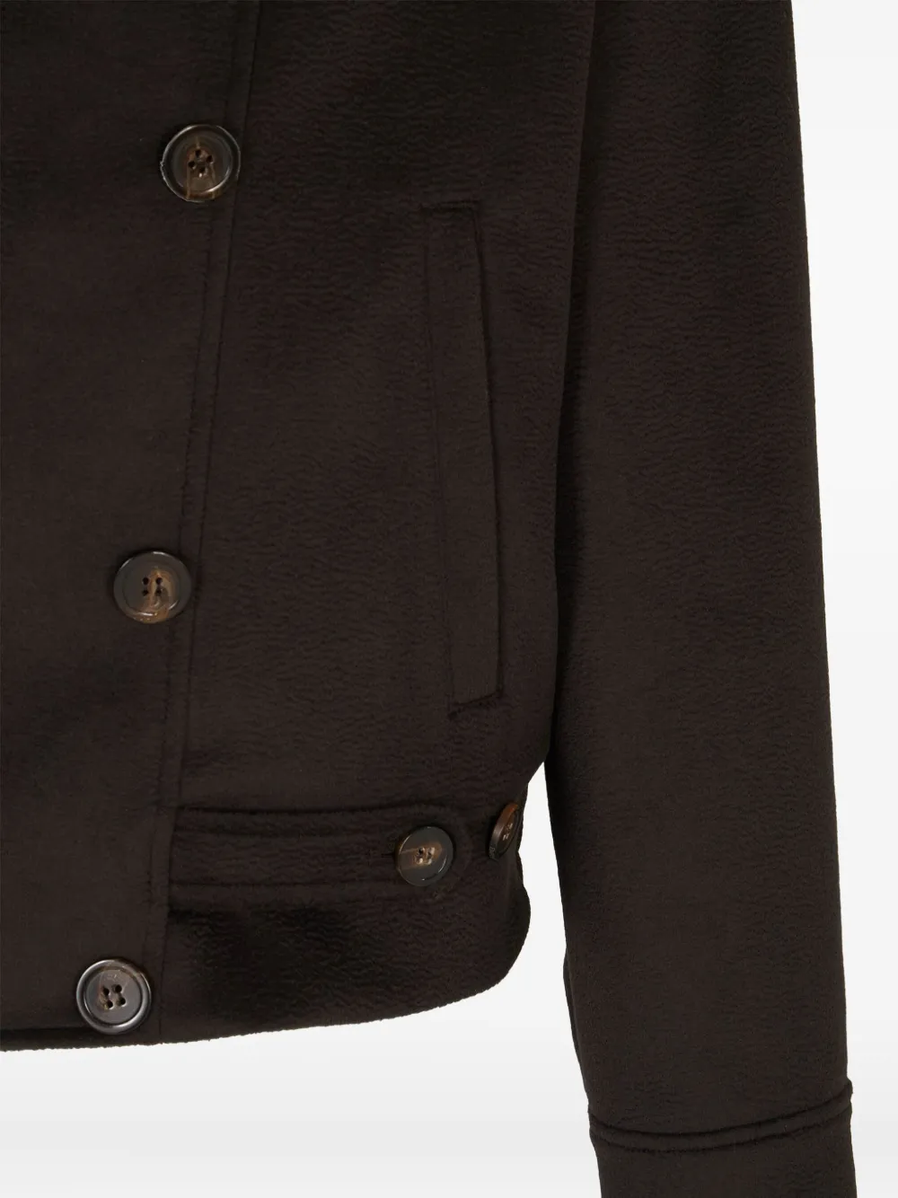 Emporio Armani Double-breasted Button Jacket In Brown