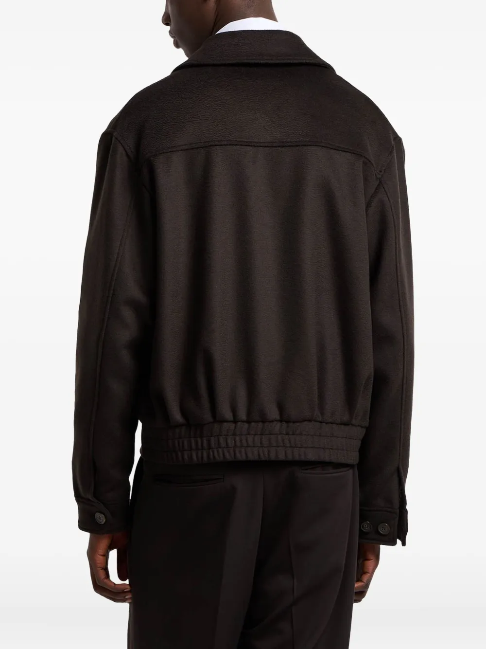 Emporio Armani Double-breasted Button Jacket In Brown
