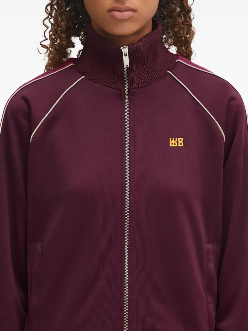 Wales Bonner Trainingstop met gestreept vlak en rits Rood