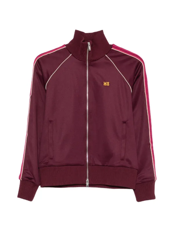 Wales Bonner Striped-panel Zip-up Track Top in Red