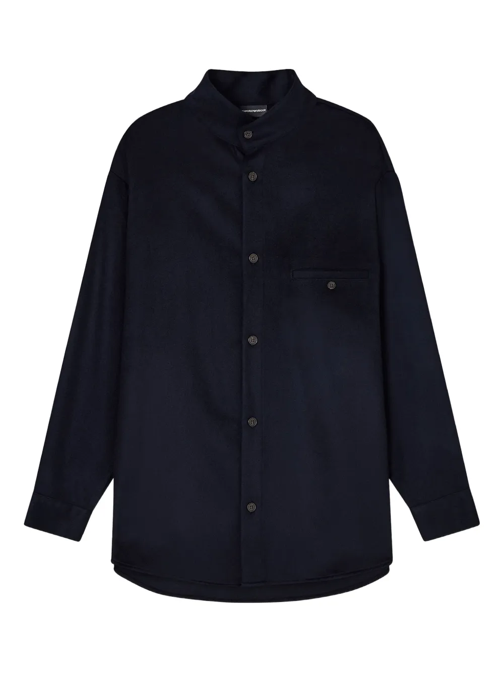 Emporio Armani guru-collar buttoned shirt - Blu