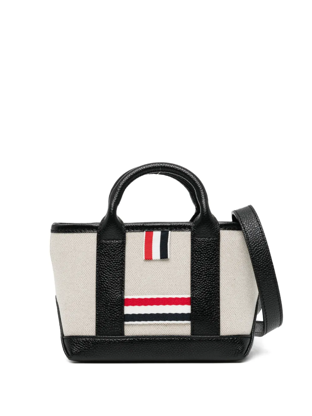 Thom Browne Striped Handle Tote Bag In Multi