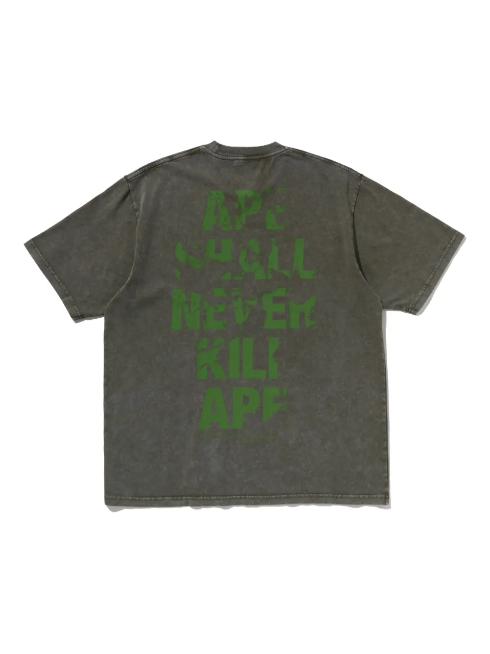 A BATHING APE logo-print T-shirt - Groen