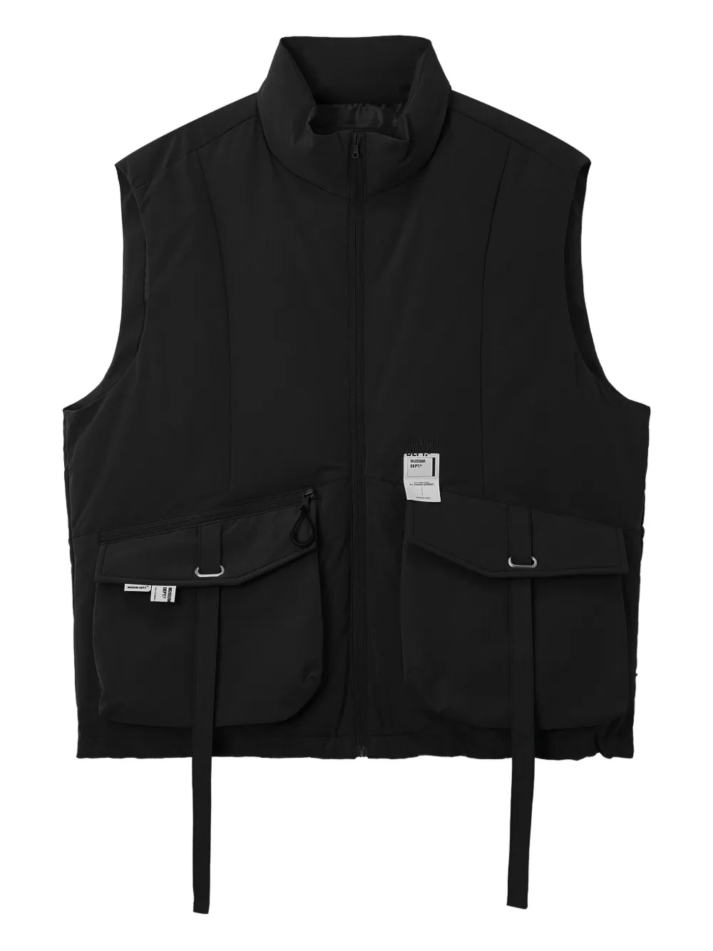 Musium Div. Wattierte Weste mit Taschen | Schwarz | Image 1