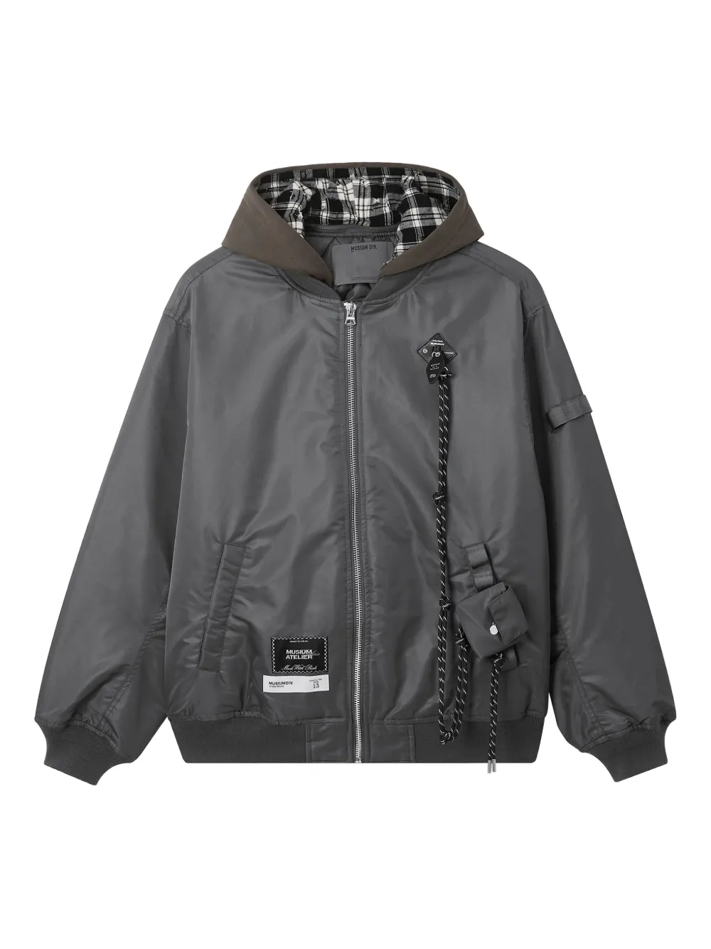 Musium Div. chaqueta con cremallera y capucha | gris | Image 1