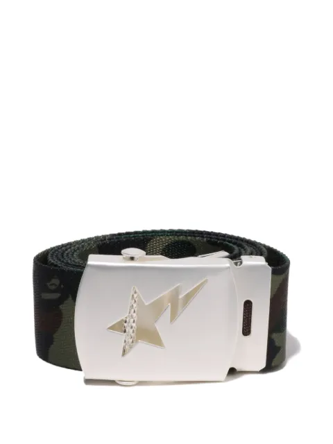A BATHING APE® camouflage buckle belt