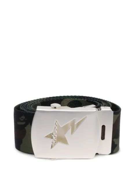 A BATHING APE® cinturón con estampado militar y hebilla