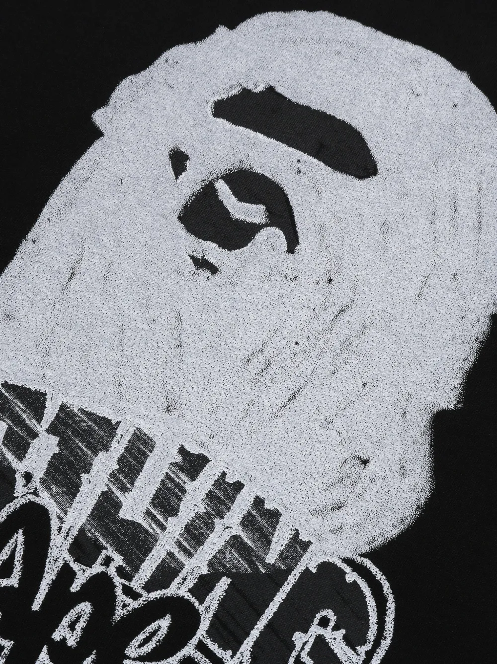 A BATHING APE graphic T-shirt - Zwart