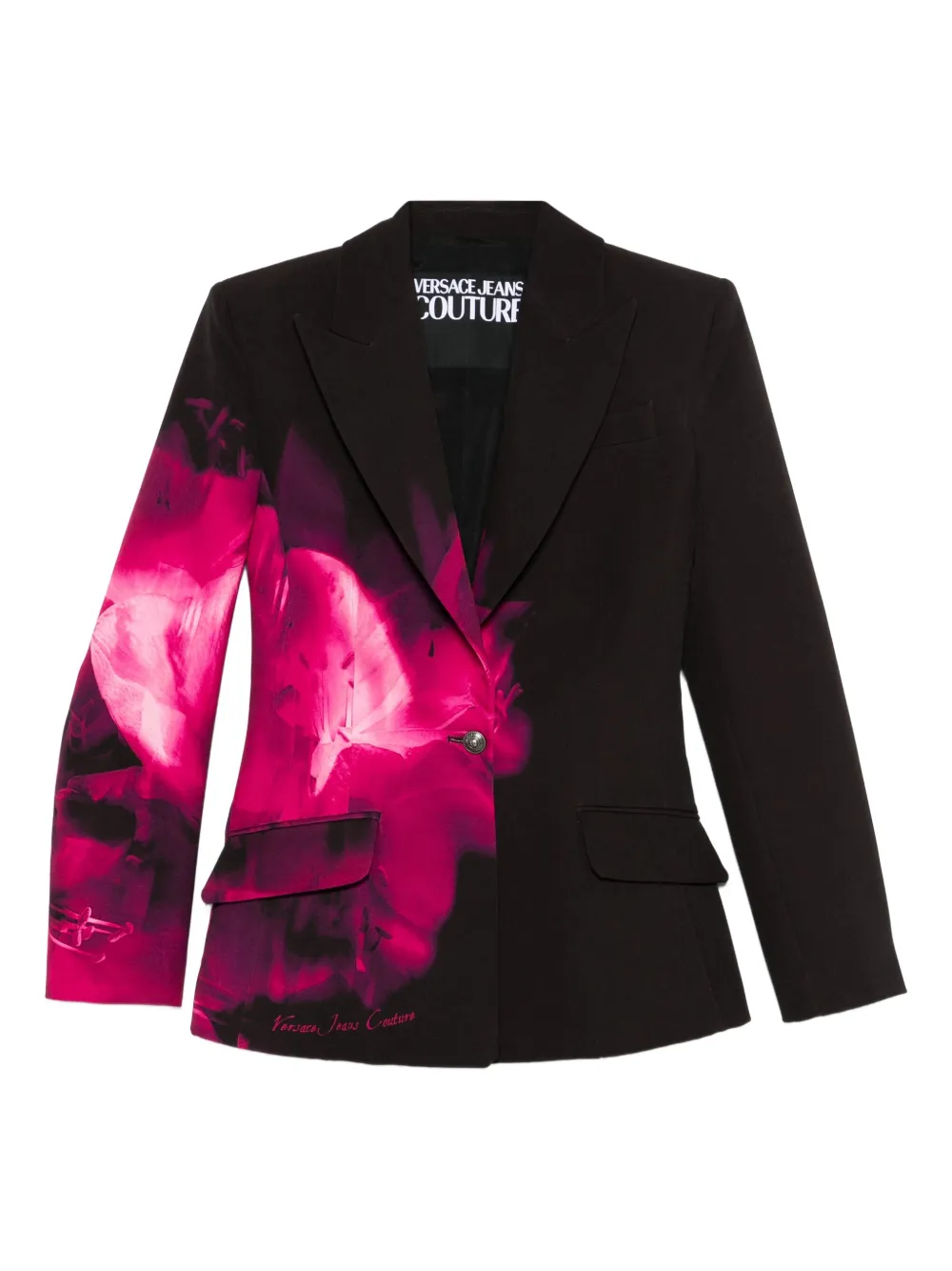 Versace Jeans Couture Blazer met bloemenprint Zwart