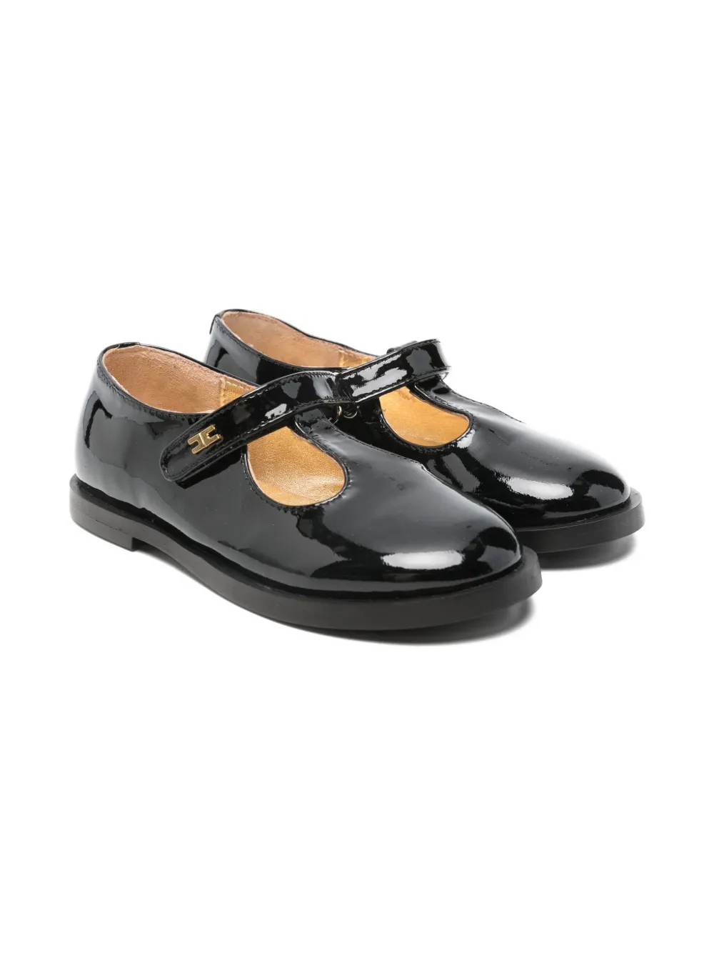 Elisabetta Franchi La Mia Bambina Ballerina's met bandje Zwart