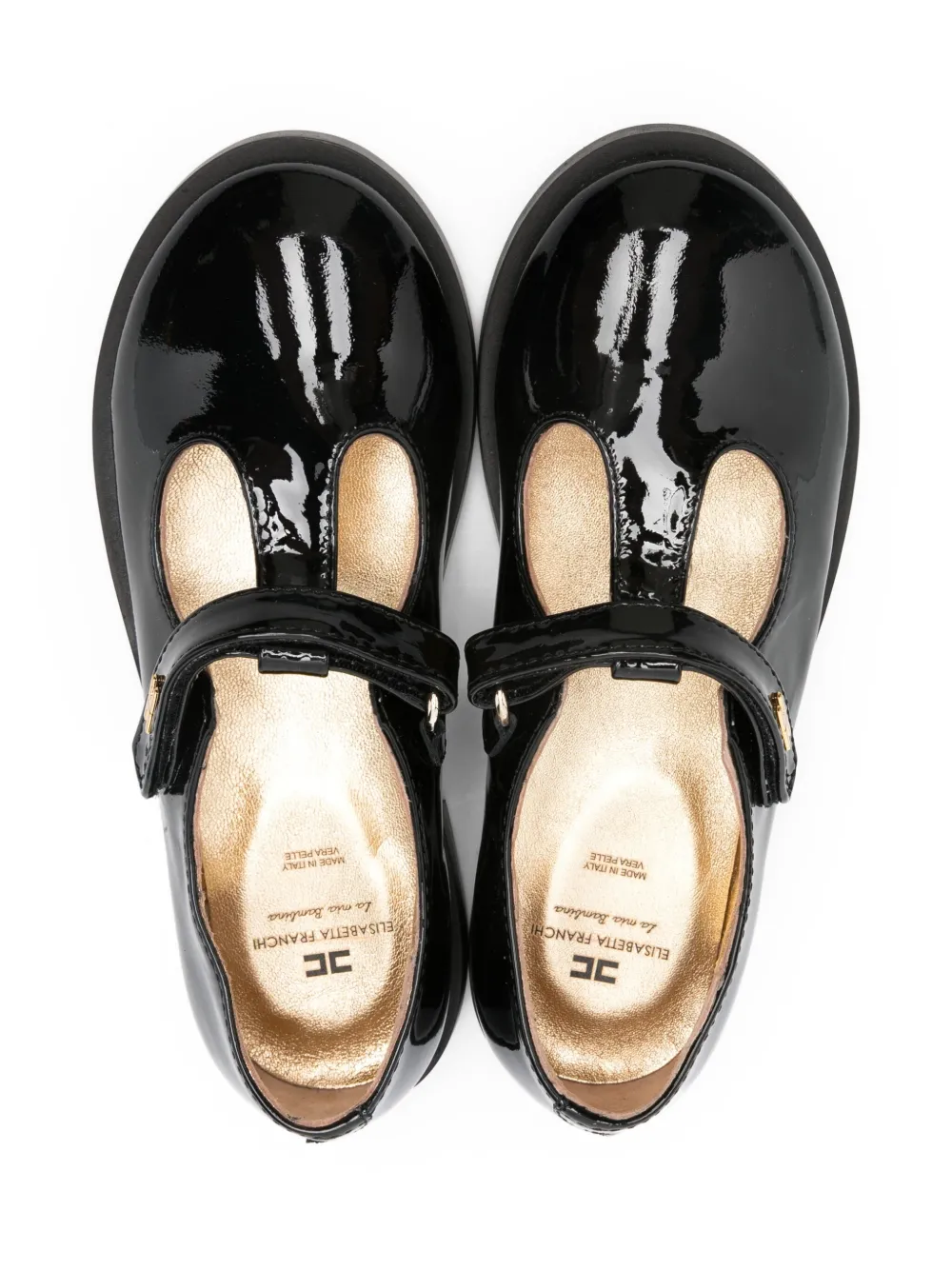 Elisabetta Franchi La Mia Bambina Ballerina's met bandje Zwart
