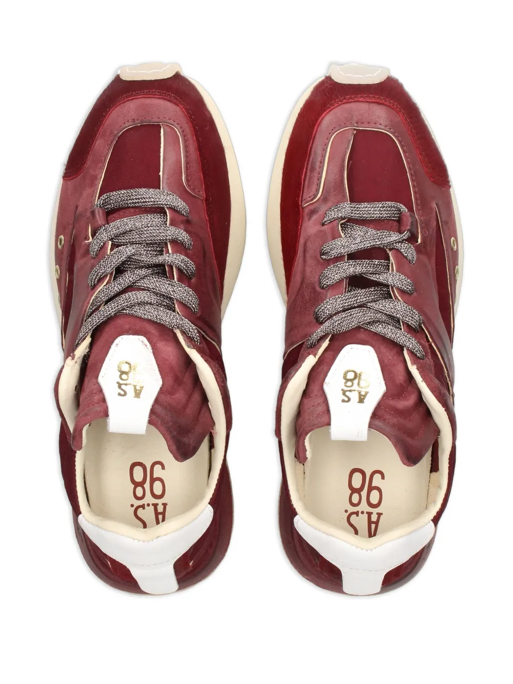 A.S.98 Leren sneakers Rood