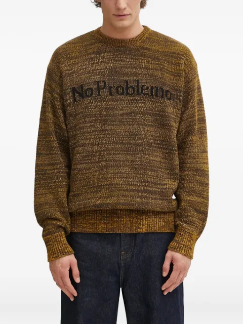 NO PROBLEMO crew-neck logo-detail sweater