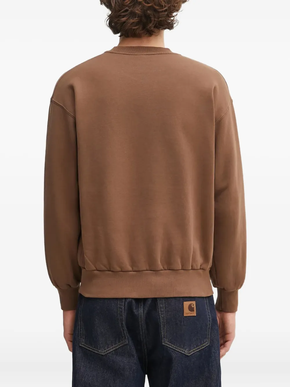 NO PROBLEMO Sweater met logodetail Bruin