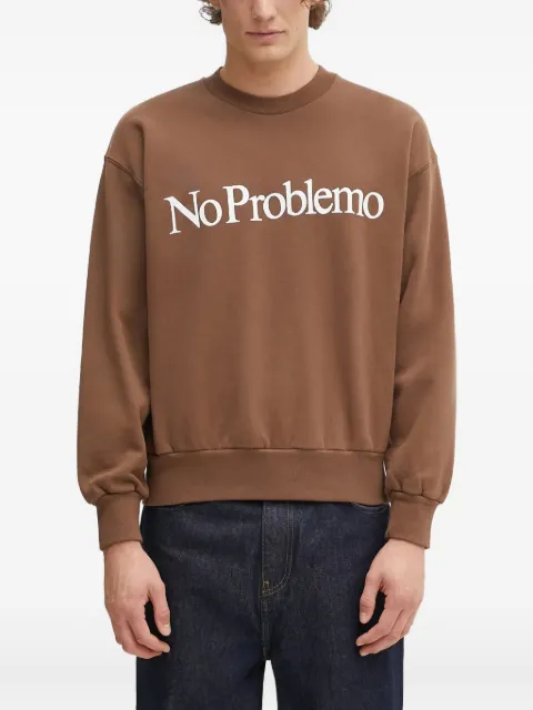 NO PROBLEMO logo-detail crew-neck sweatshirt