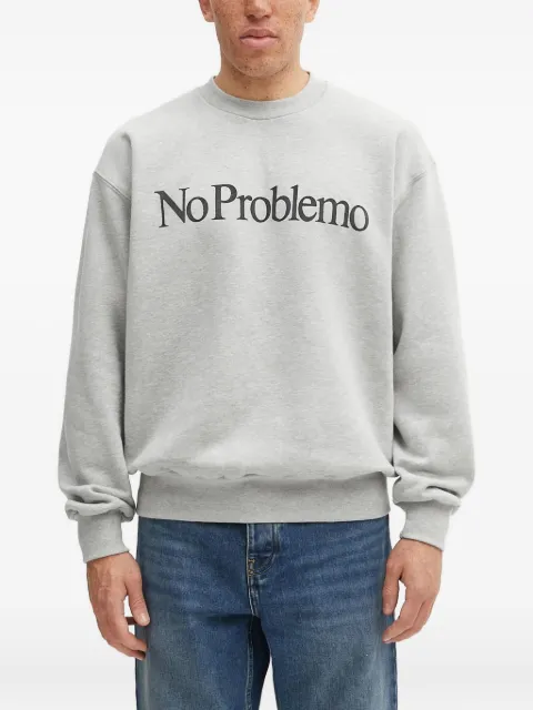 NO PROBLEMO logo-detail crew-neck sweater