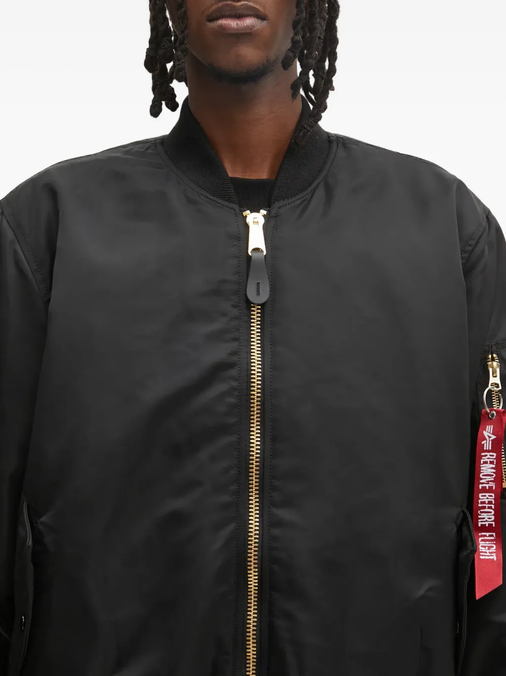 No Problemo Reversible Bomber Jacket In Black