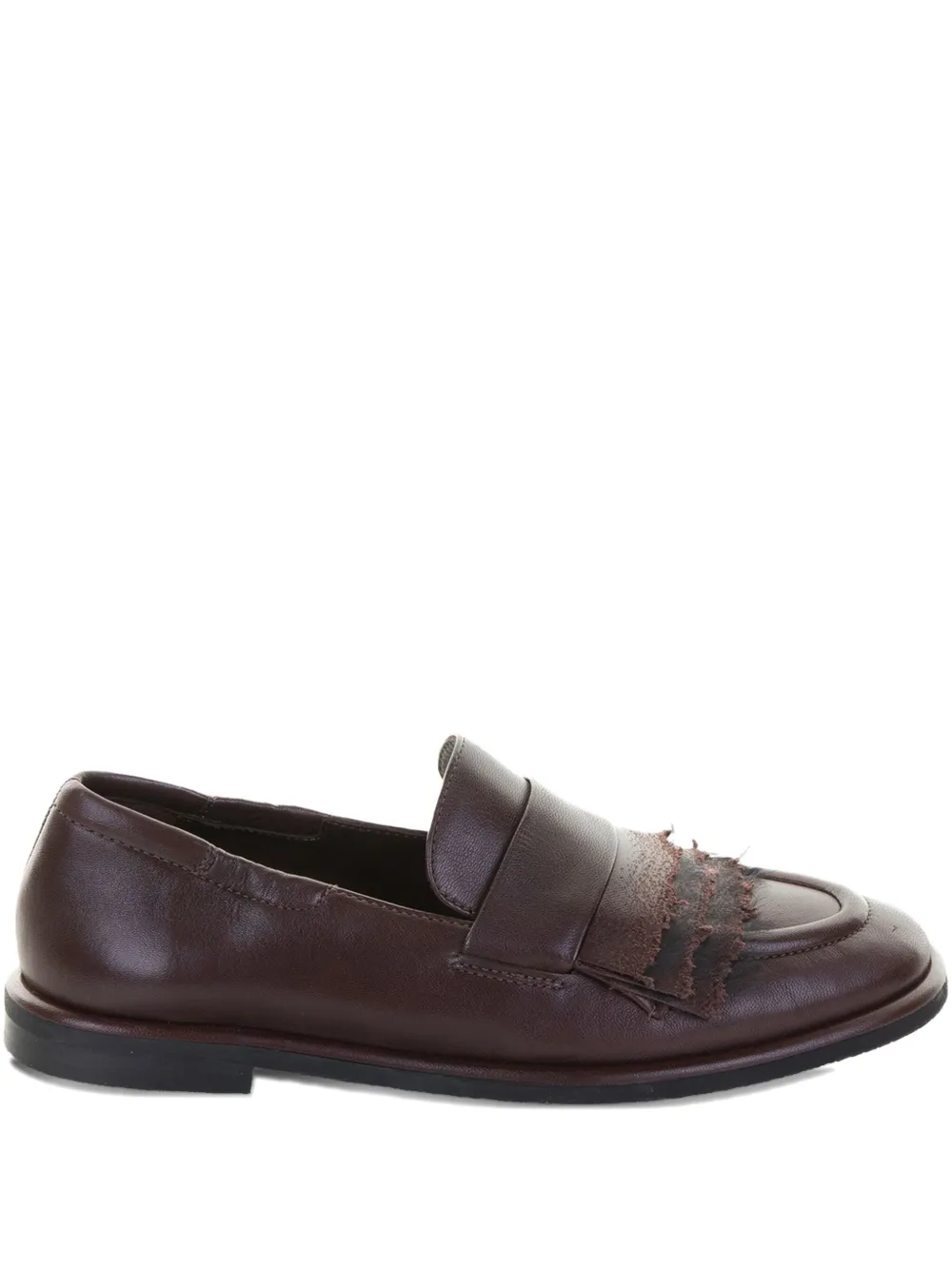 Lorena Paggi Fringed-detail Loafers In Brown