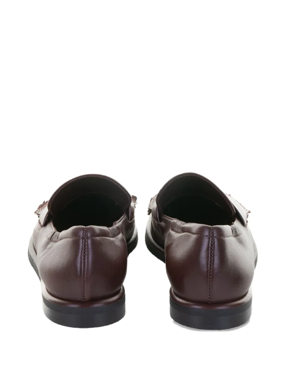 Lorena Paggi Fringed-detail Loafers In Brown