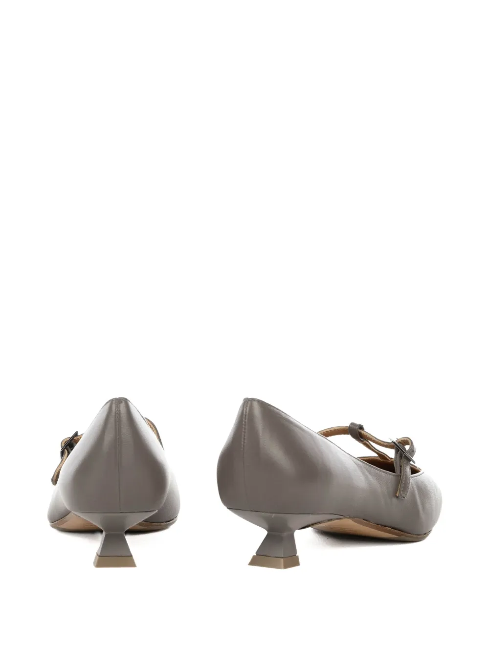 Chantal T-strap Heel Pumps In Brown