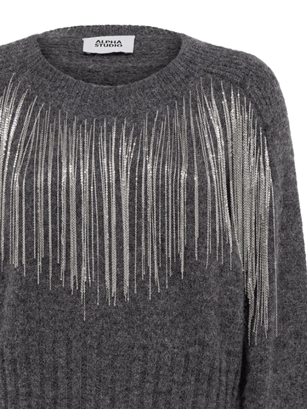 ALPHA STUDIO chain-embellished sweater | Knitted Sweaters | Image 2