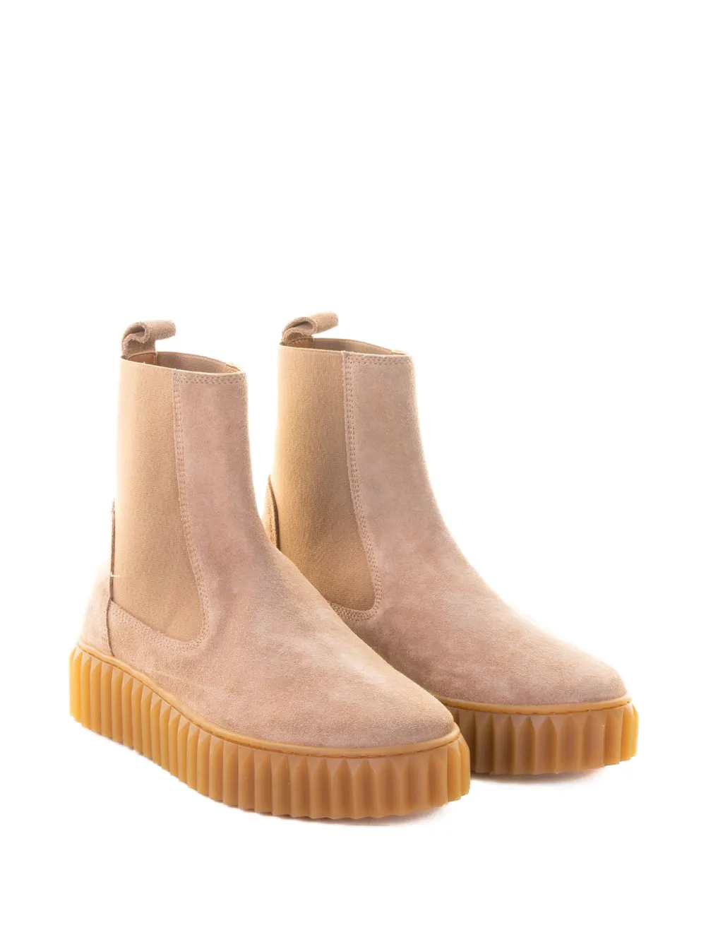 Voile Blanche suede platform boots Beige