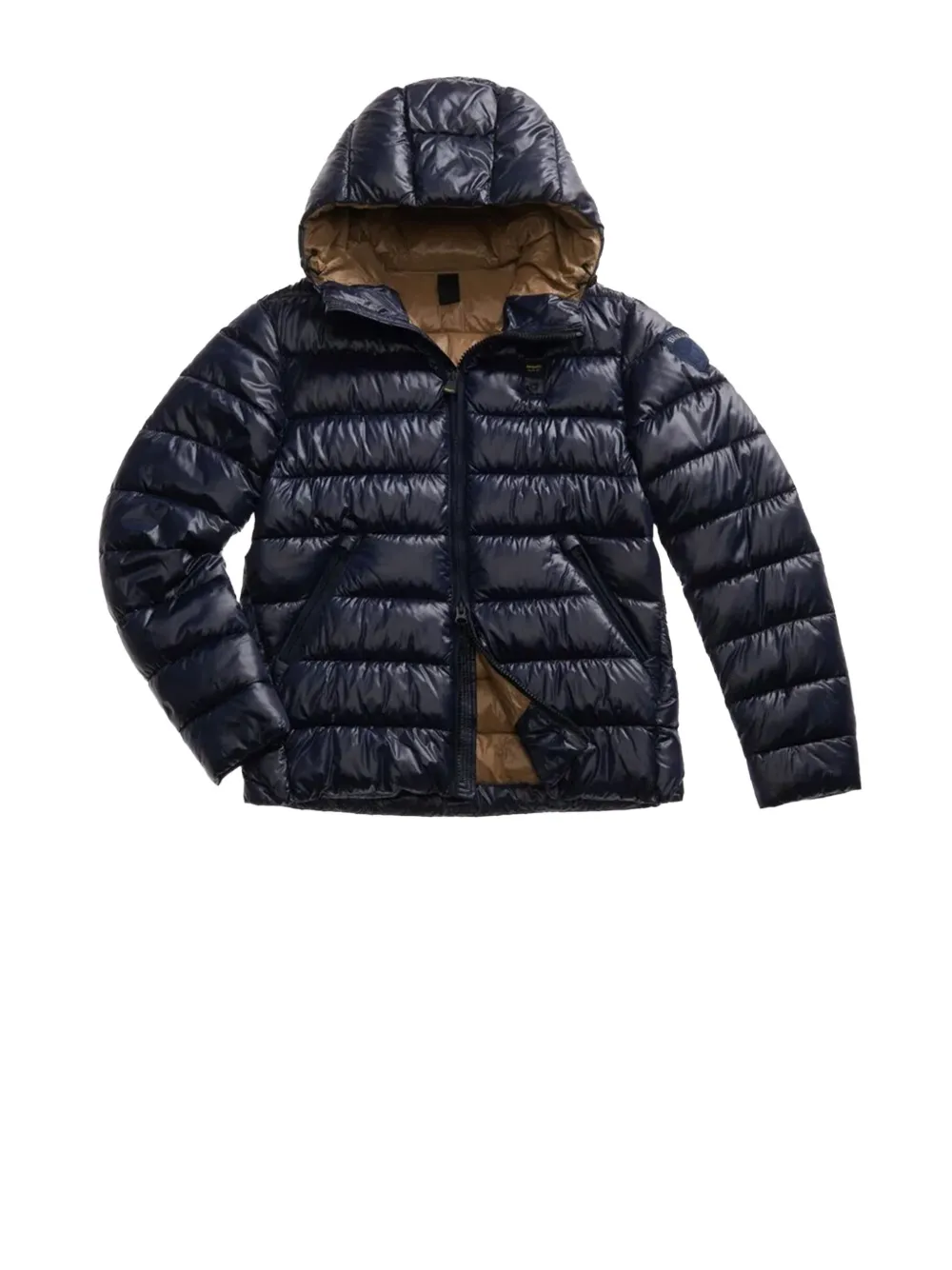 Blauer zip-fastening coat - Blauw