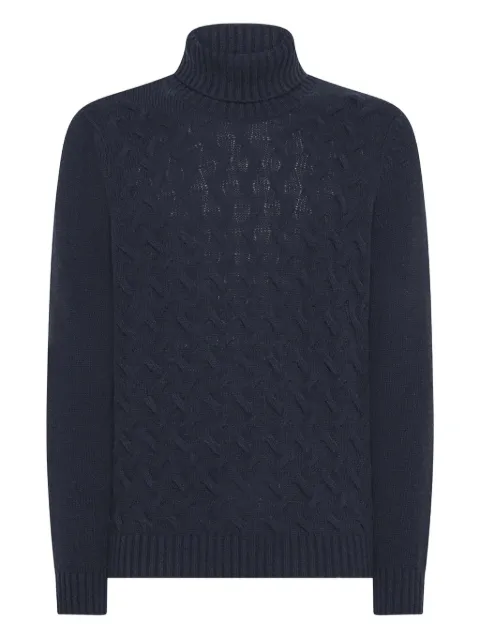 Seventy roll-neck cable-knit sweater